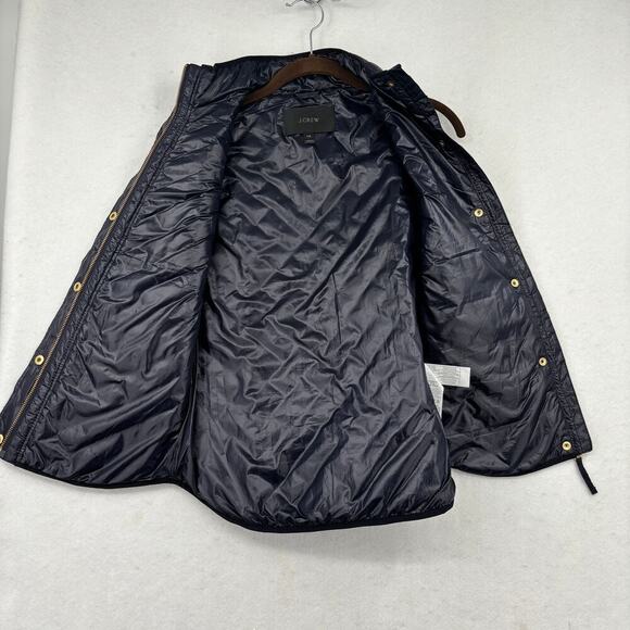 J Crew Vest Field Quilted Puffer Womens Size XXS Navy Blue Shiny Down Filled - Picture 6 of 11